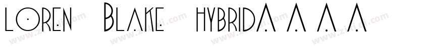 loren Blake hybrid字体转换